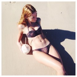 Sunshine and coconuts ☼ Zoe wears our bambi bustier top and cheeky bottoms #castaway #castawaylabel  (at www.castawaylabel.com)