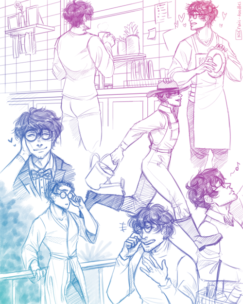nais-doodles: POV Matsukawa decides to retire from Mankai and become my a house husband <3