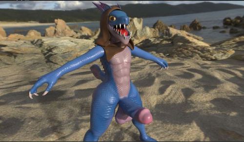 bluejuicyjuice12:So HYPE. Slark model for @twitchyanimation This is the first time using Painter. Wa
