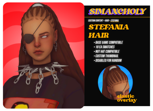 STEFANIA HAIR • by simancholythe hair has a very small hairline glitch at the front, its my first ti