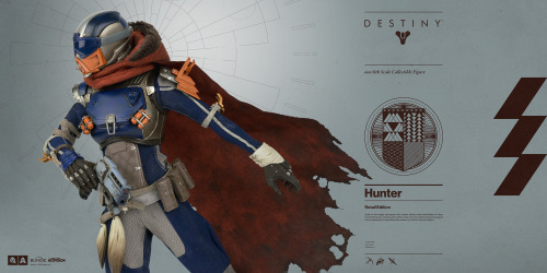 worldof3a:  Destiny Hunter Pre-order BEGINS JULY 21st, 2016Bungie and 3A proudly announce the highly anticipated DESTINY HUNTER – the third class of Guardian in 3A’s 1/6th Scale Collectible Figure Series from the critically acclaimed game, DESTINY.The