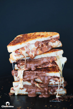 confectionerybliss:  Grilled S’mores Sandwich • Cleobuttera