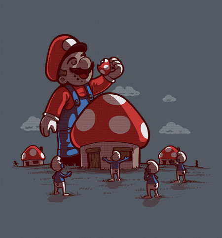 mroneeyedtatertot:  Mushroom Eater t-shirt design by Naolito available at Busted Tees