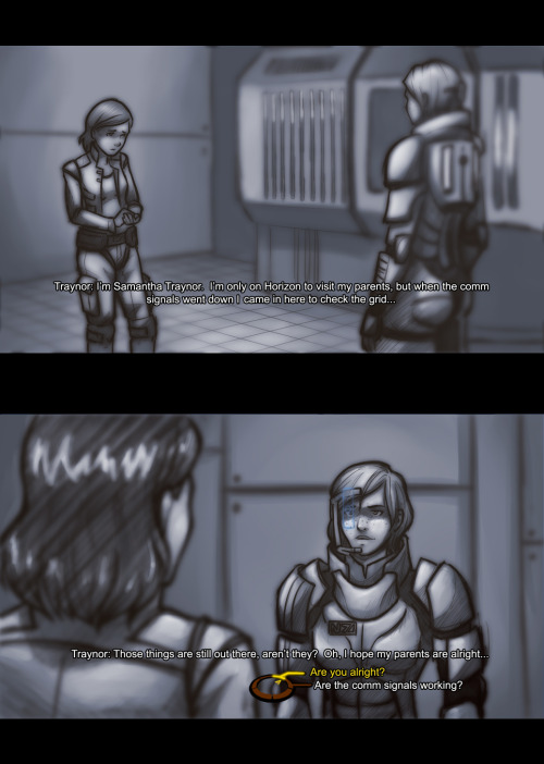 critter-of-habit:WHAT IF You could recruit Traynor in ME2 instead?She was on Horizon when Shepard wa