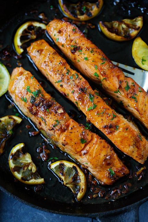 beautifulpicturesofhealthyfood:  Honey Garlic Salmon…RECIPE