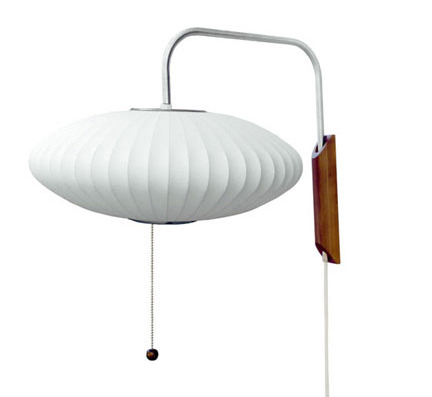 George Nelson, Bubble, wall light, originally designed in 1947. Acrylic polyfibre fabric. 1 Saucer 2