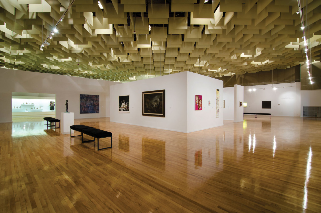 The Marjorie Barrick Museum at UNLV, with galleries constructed within a former gymnasium