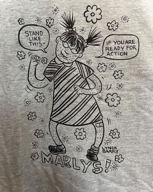 thenearsightedmonkey: New Marlys fundraiser Ts on Etsy! Search LyndaBarryArt if you are ready for ac