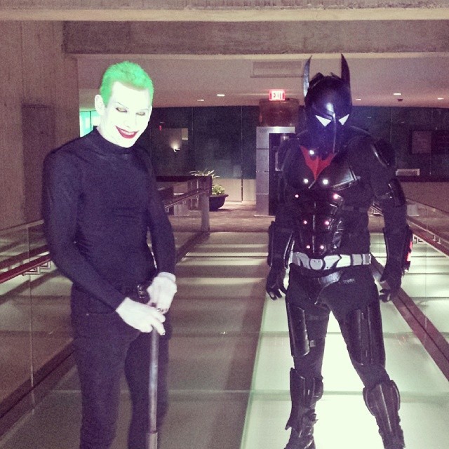 Batman and Joker. History&rsquo;s greatest head-butters. #youmacon #dccomics