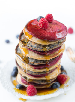 fullcravings:  4th of July Pancakes (dye