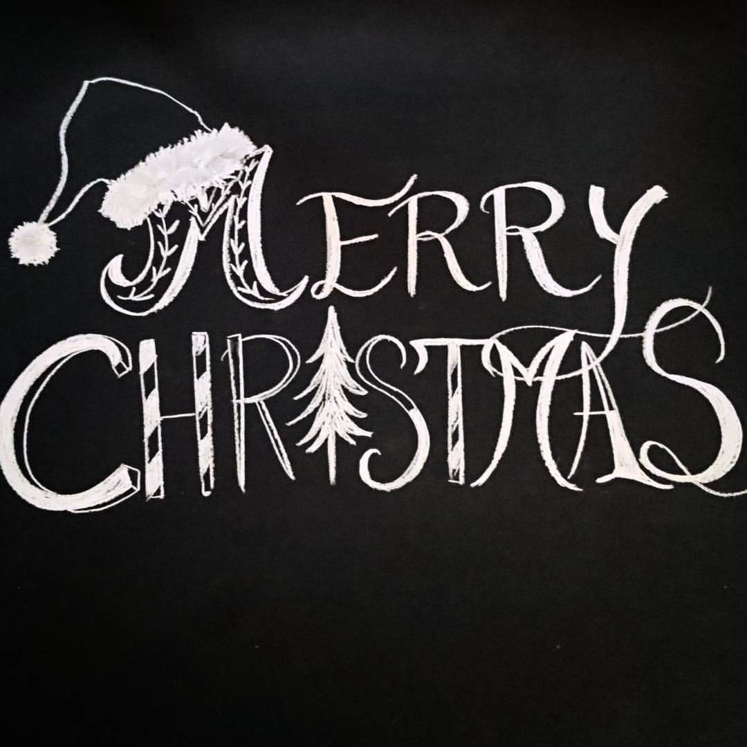 Chalk Art Atoa チョークアートで描くクリスマス動画 Youtubeで公開中です チョークアート 黒板アート 大人黒板