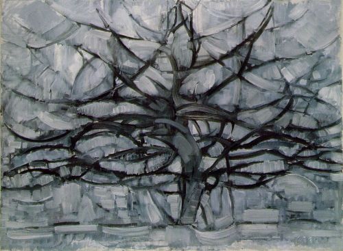 twilight-neko-artemis:  jeromeof:The Gray Tree - Piet Mondrian  Piet Mondrian before he discovered straight lines and primary colors.