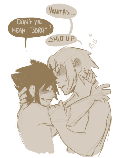 riku-eosphorus:  “Vanitas…”- “Don’t you mean “Sora”?”“Shut up.”((Some Vaniku for vxxdgxxr <3))