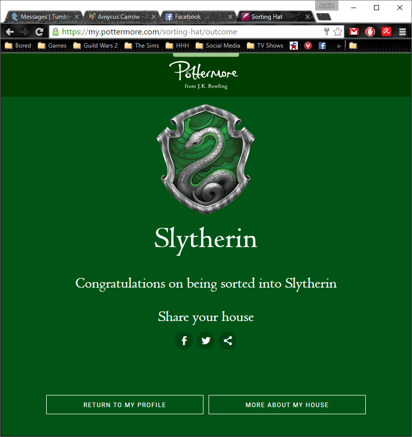 Pottermore Sorting Hat Quiz  Pottermore sorting, Pottermore