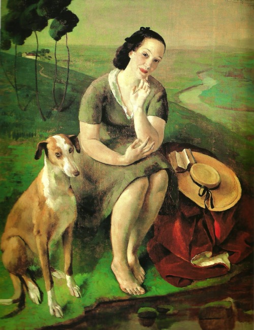 books0977:La Tyla y Yo (1943). Julia Minguillón Iglesias (Spanish, 1925-1965). Oil on pa