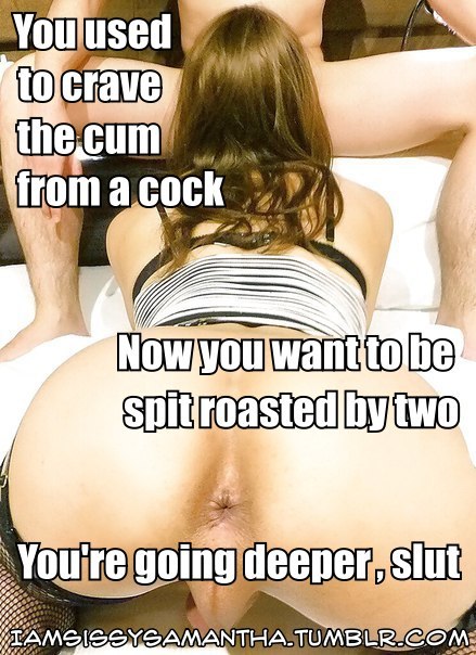 sissyboiheather:  Wanting to be spit roasted by two was a long time ago……