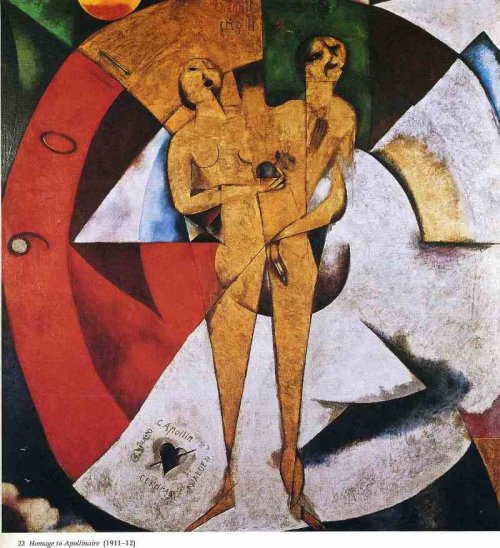 una-lady-italiana:  Marc Chagall, Tribute to Guillaume Apollinaire (1911) 