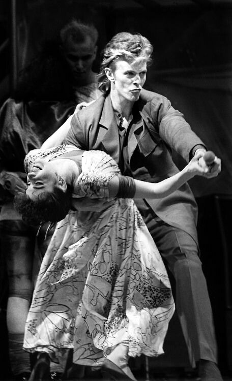findyours3lfm:David Bowie &amp; Melissa HurleyGlass Spider Tour 1987