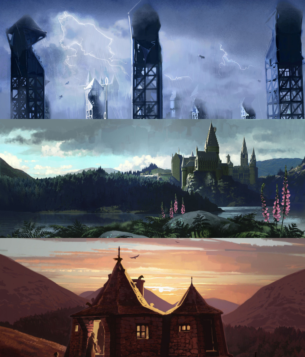 potterswheeezy:  Harry Potter Film Concept Art by Adam Brockbank (x) 