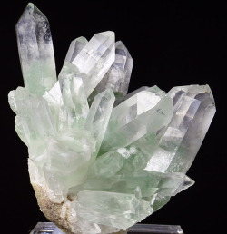 fuckyeahmineralogy:  Quartz with fuchsite