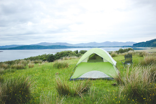 Camping near Oban, Scotland