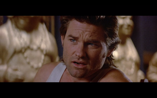 Confused Kurt Russell.Kurt Russell as Jack Burton in Big Trouble in Little China (1986)