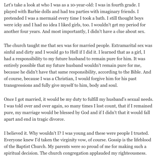 cognitivevariance: residentgoodgirl: IT HAPPENED TO ME: I Waited Until My Wedding Night to Lose My V