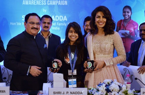 Priyanka Chopra at the launch of a media campaign of Weekly Iron and Folic Acid Supplement (WIFS) Pr