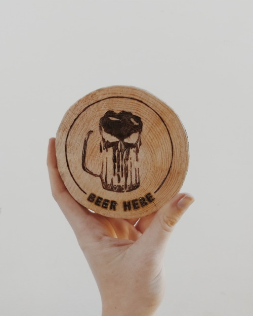 [COMMISSIONED PIECE] “Punisher coaster” For more: www.woodmoodon.etsy.com Instagram: @wo