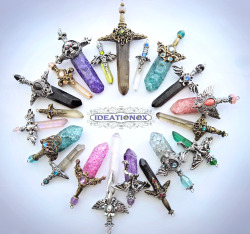 ice-grave:  ideationox:  Original Crystal Sword jewelry designs by © IdeationoxJanuary Crystal Swords available here: www.ideationox.com/  EXCUSE ME??? 