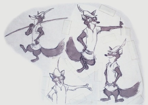 Production art and model sheets for the 1973 Disney feature, Robin Hood.Ten images isn’t enough real