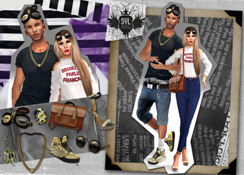 LOTD 08/09/13 Enjoy! xD On Her (Right) Hair: (Herve Faenzo) Oblivion  Shirt: (Villena) Crop Sweatshi