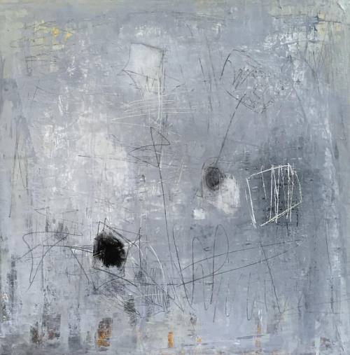 abstractart-lizzorn:  Change: acrylic, graphite, modeling paste on canvas. 20x20x2.5 #modernart #lizzorn #painting #canvasart