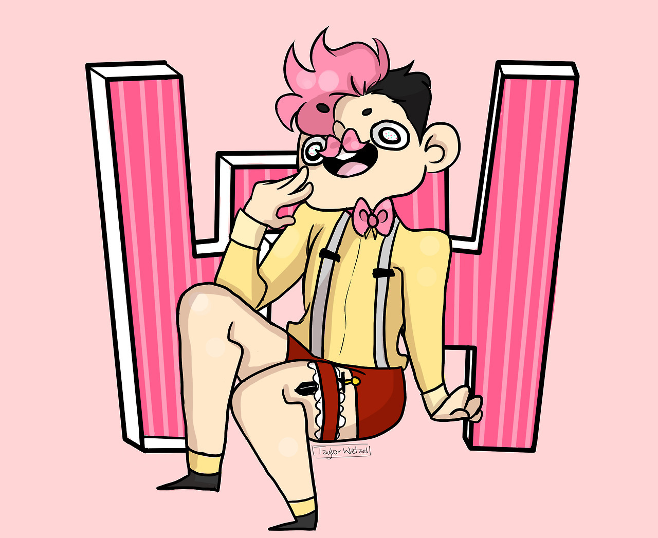 minamonkipie:  It’s everyone’s favorite bubblegum bitchWilford Warfstache belongs