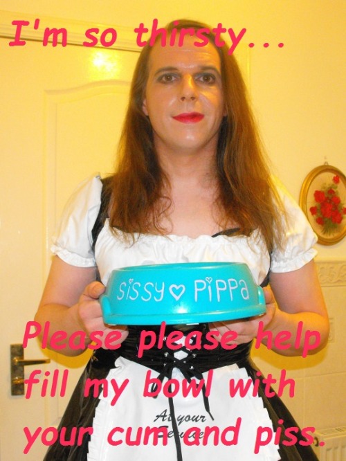 sissydorisblog: pippapisspot: Urgent appeal, sissy dying of thirst.Please please please can someone 