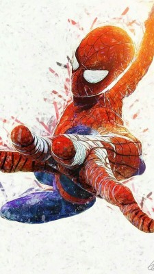 blazinblake13:#spiderman #wallpaper #paint #badass 