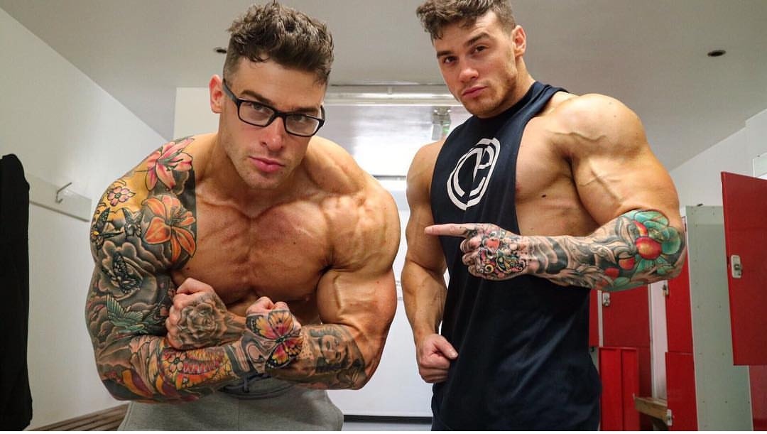dafyddbach: Some recent progress shots of everyones favourite body building twins.