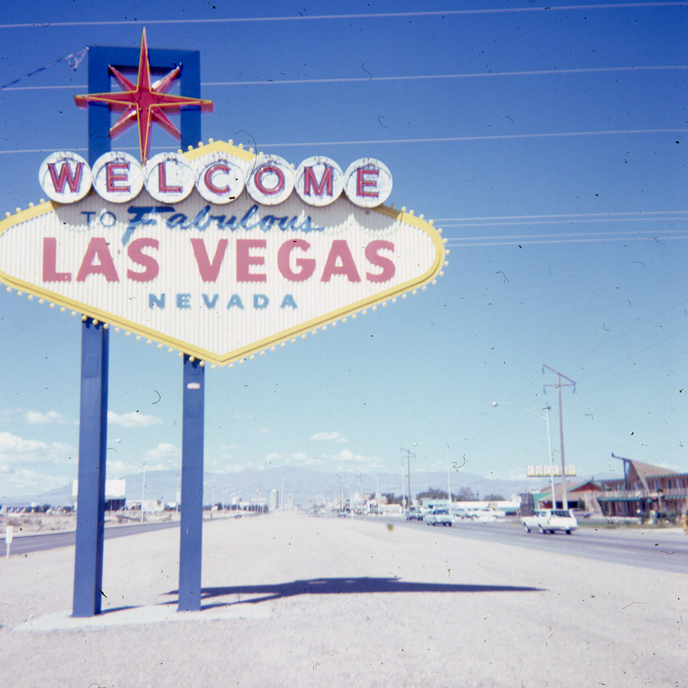 vintagelasvegas:  Welcome to Fabulous Las Vegas in 1967.  The sign is only about
