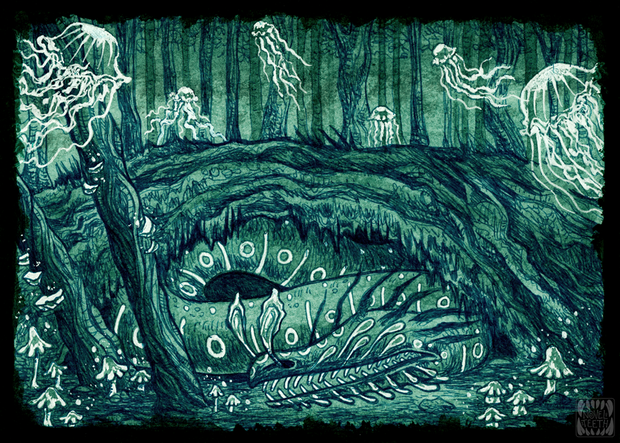 novelteeth:My October sale on Inktober originals is nearly over! Discount prices