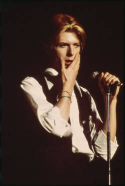 berlin-1976: David Bowie on stage, 1976,