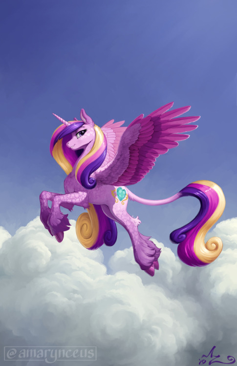 amarynceus: - Dappled Cadence - Painting from earlier this year that I finally finished. - - - - - -  Clip Studio Paint, Cintiq 22HD.   MLP etc © Hasbro, Lauren Faust. | DeviantArt | Patreon | Picarto | Twitter | Paypal | Ko-Fi  