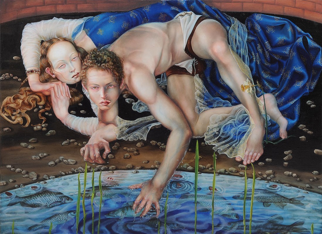 Joanna Chrobak — Narcissus and Echo (oil on canvas, 2015)