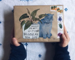 lustik:  Mail Art by Naomi Bulger via Metropop.  Very nice art, and exciting international mail.Unfortunately also shows the perennial failure of people outside the United States to write American addresses the way they should be written.  Even when given