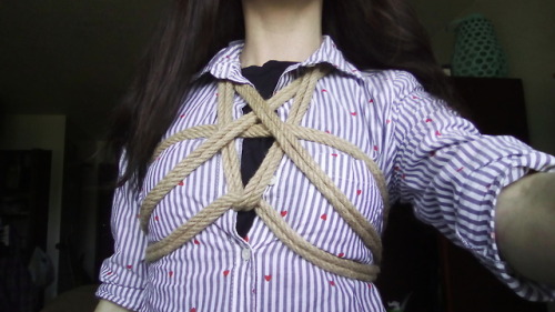 kumashibarihime:  first self chest tie