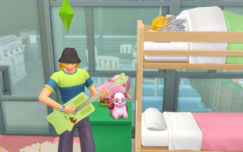 yes, annoy your sister by playing guitar while she tries to sleep