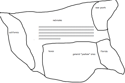 ceeberoni:  neopreps:  a map of america drawn from memory  yeah 