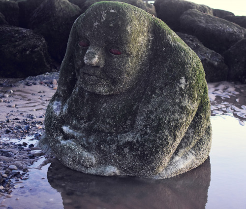 Statue of Sea Ogre erected in 2014- Cleveleys Lancashire 