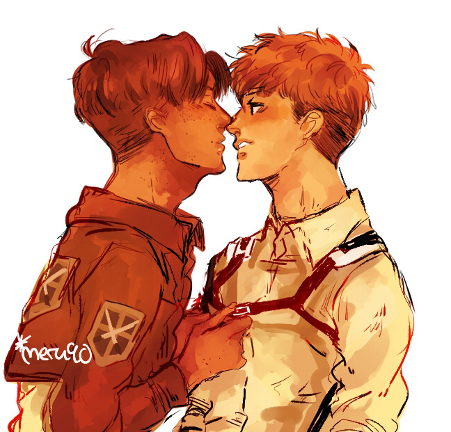 #AttackOnTitan #yaoi by meru90:  kiss me hard before you go Read More 