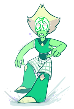 punnyneurotic:  *slams fists* more cute Peridot in clothes 
