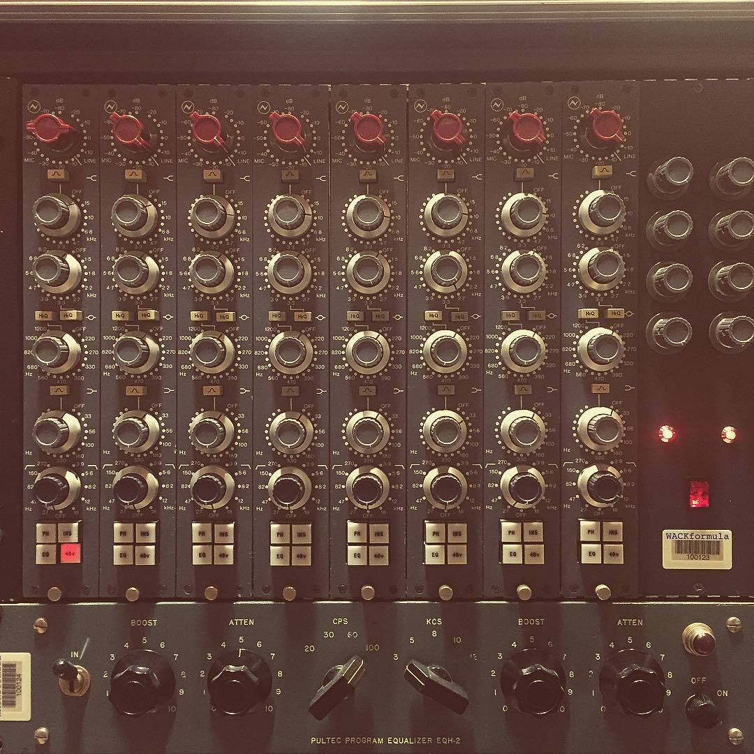 the Studio — A terrific close-up of some of Nigel's compressors...